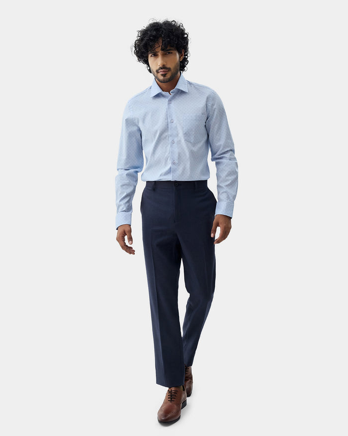 Light Blue Printed Shirt - Quill