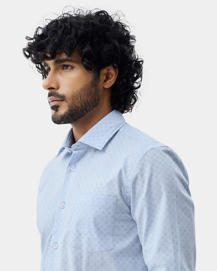 Light Blue Printed Shirt - Quill