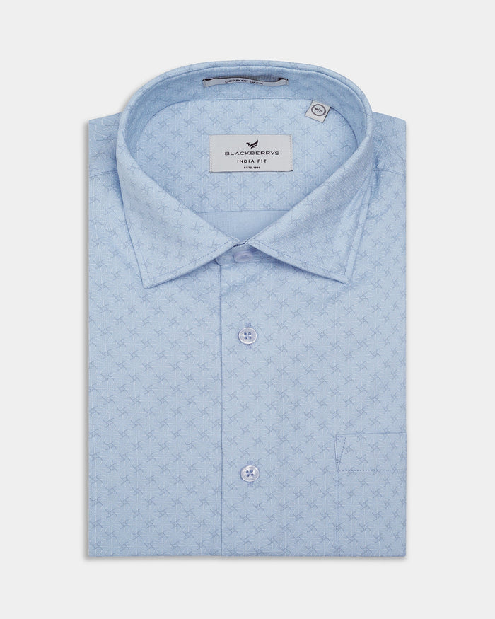 Light Blue Printed Shirt - Quill