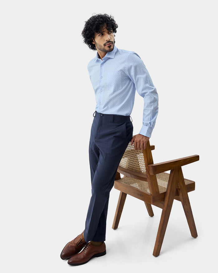 Light Blue Printed Shirt - Quill