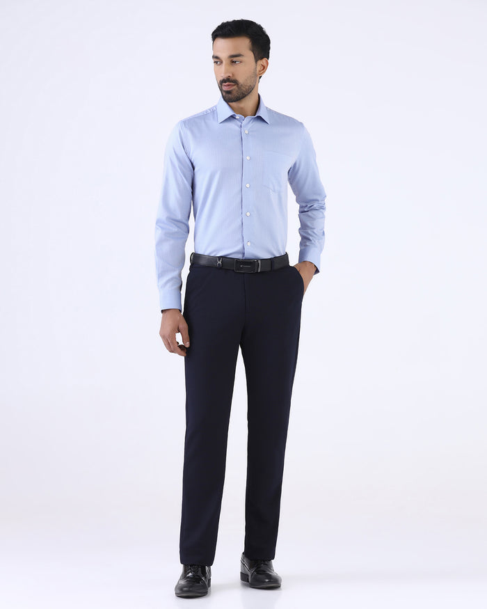 Light Blue Staples Dobby Formal Shirts - Bernard