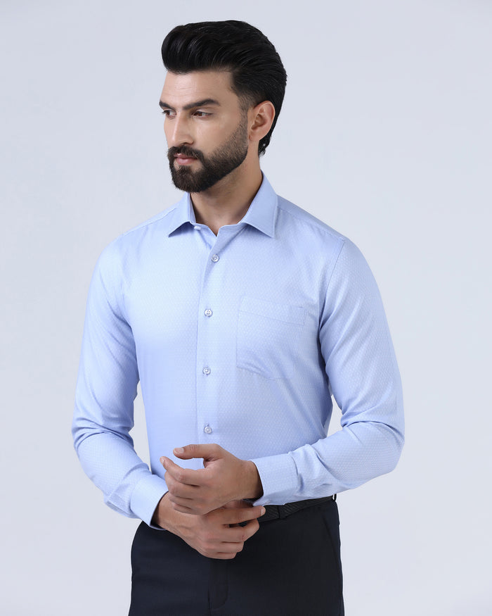 LONG SLEEVE SLIM FIT DOBBY SHIRT