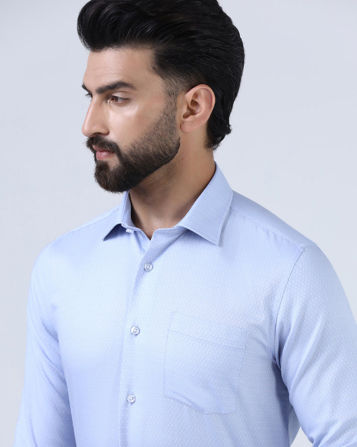 Light Blue Staples Dobby Formal Shirts - Hydra