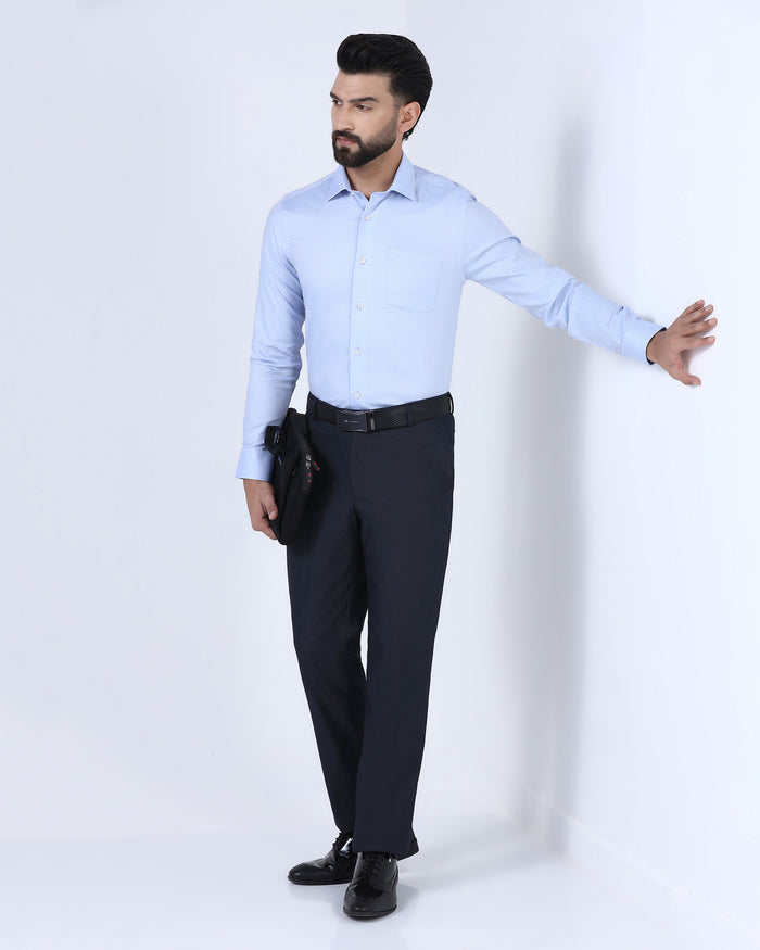 Light Blue Staples Dobby Formal Shirts - Hydra