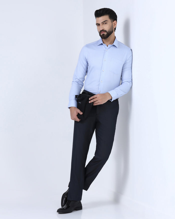 Light Blue Staples Dobby Formal Shirts - Hydra