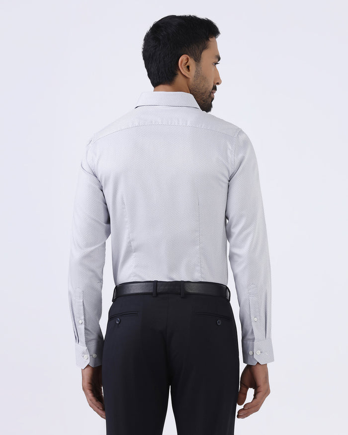 Light Grey Staples Dobby Formal Shirts - Bernard