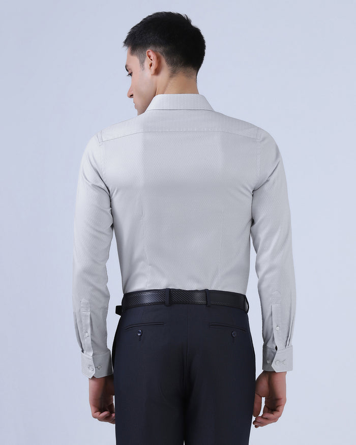 Light Grey Staples Dobby Formal Shirts - Hydra