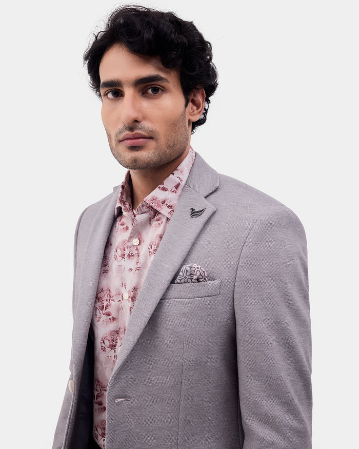 Light Grey Textured Blazer - Caleb