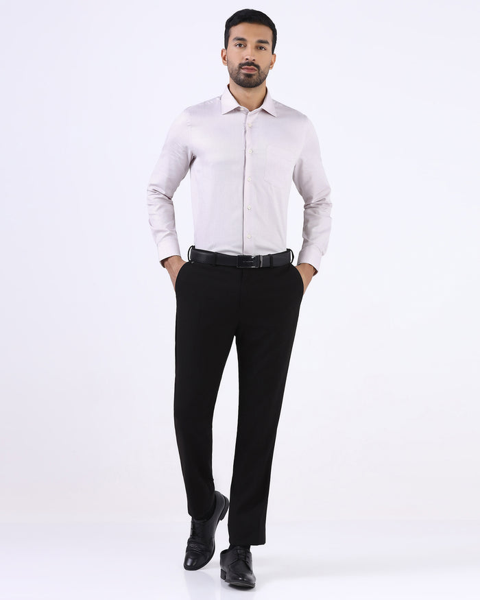 Light Pink Staples Dobby Formal Shirts - Bridget