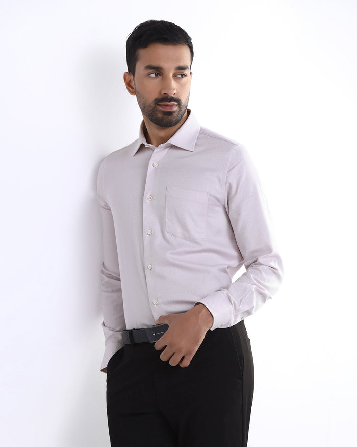 Light Pink Staples Dobby Formal Shirts - Bridget