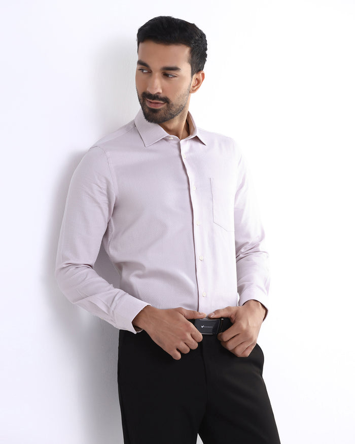 Light Pink Staples Dobby Formal Shirts - Bridget