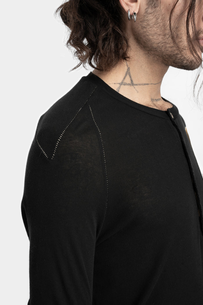 Marc Point | AW24 - Lightweight wool / silk ls henley T-Shirt