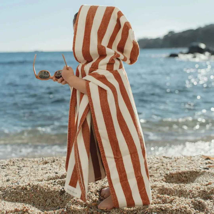 Little Dutch® Pončo za plažo Ocean World Brown Stripe Little Dutch