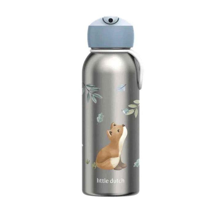 Little Dutch® Otroška steklenička iz nerjavečega jekla flip-up Forest Friends 350ml Little Dutch