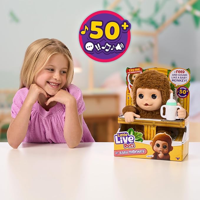 Littlelivepets Mb Monkey Plush Battery Operated