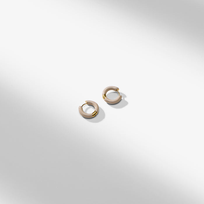 image of the liv earring in taupe | Lead