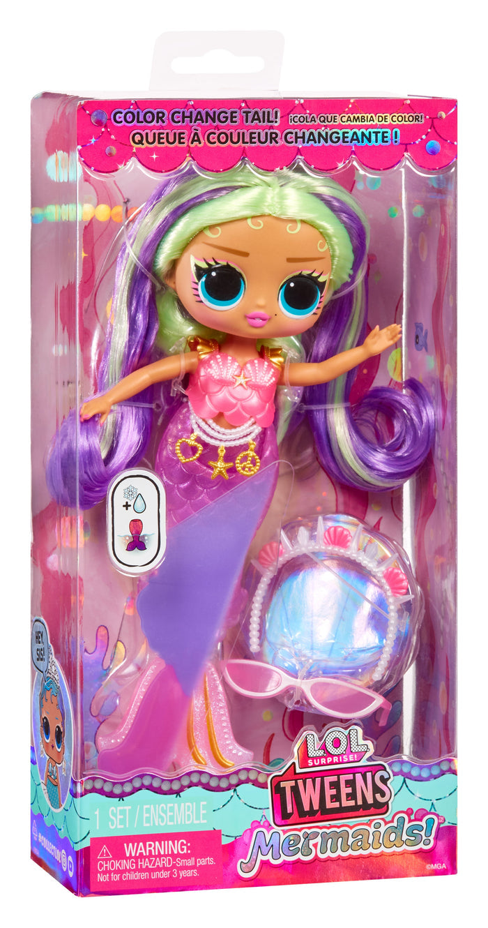 L.O.L. Surprise Tweens Mermaid Fashion Doll Cleo Clove with Changing Tail