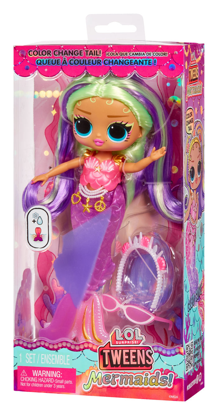 L.O.L. Surprise Tweens Mermaid Fashion Doll Cleo Clove with Changing Tail