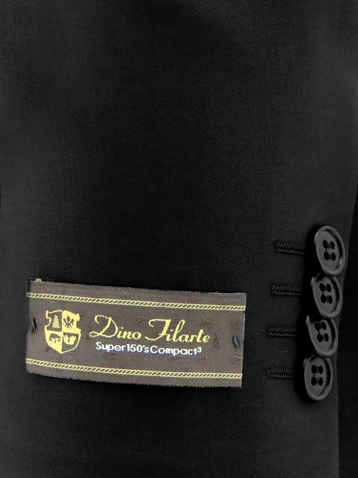 Lorenzo 113 Black Super 150 Wool Suit Jacket