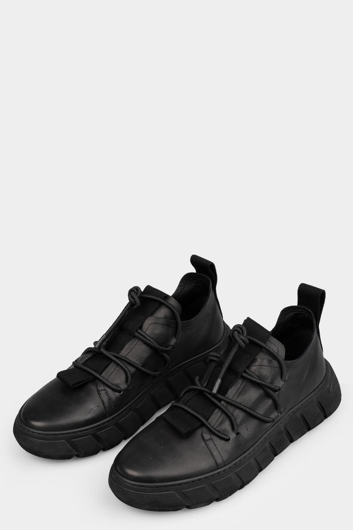 Puro | SS25 Low top laced leather sneakers - POWER HOUR