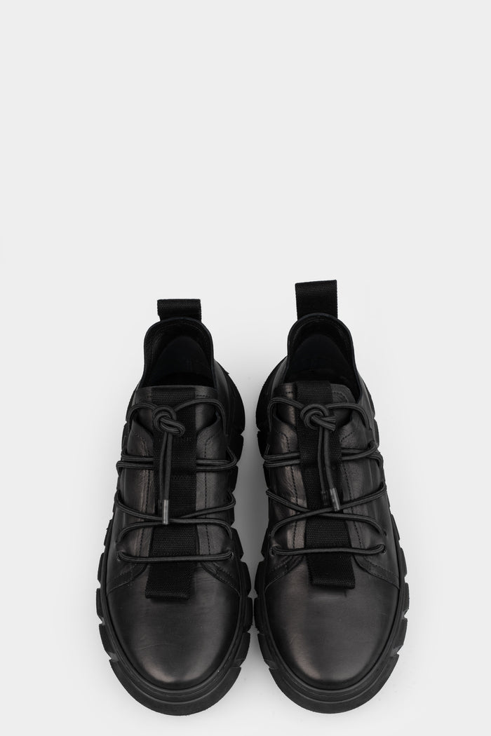 Puro | SS25 Low top laced leather sneakers - POWER HOUR