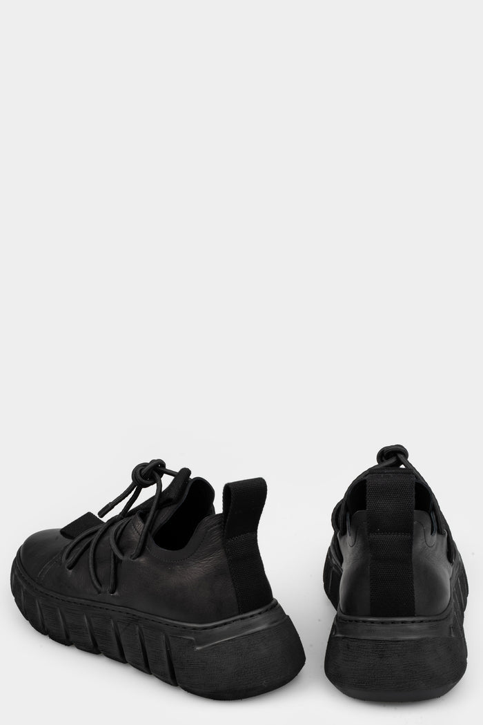 Puro | SS25 Low top laced leather sneakers - POWER HOUR