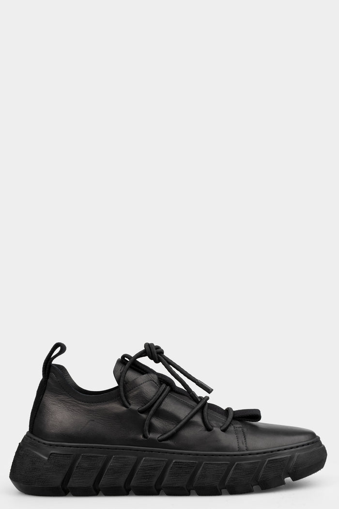 Puro | SS25 Low top laced leather sneakers - POWER HOUR