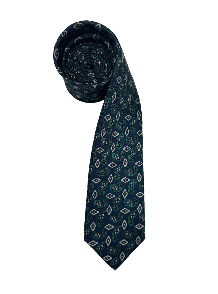 Madison Emerald Paisley Silk Tie