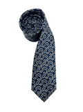 Madison Silver Paisley Silk Tie