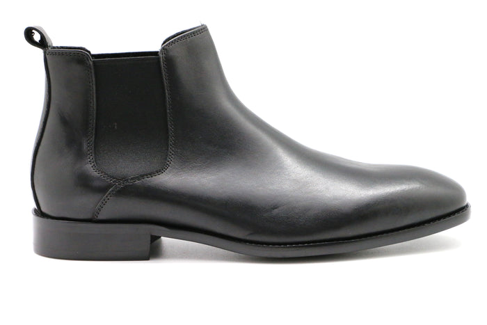 Madrid Black Leather Boot