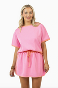 pink and orange matching skort set in plus sizes