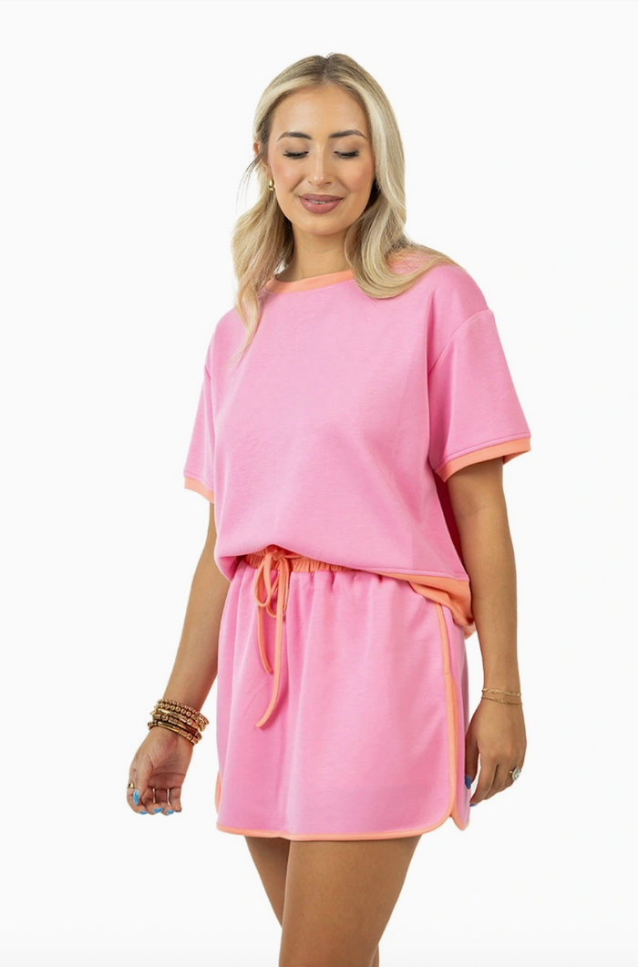 womens pink and orange matching comfy sets