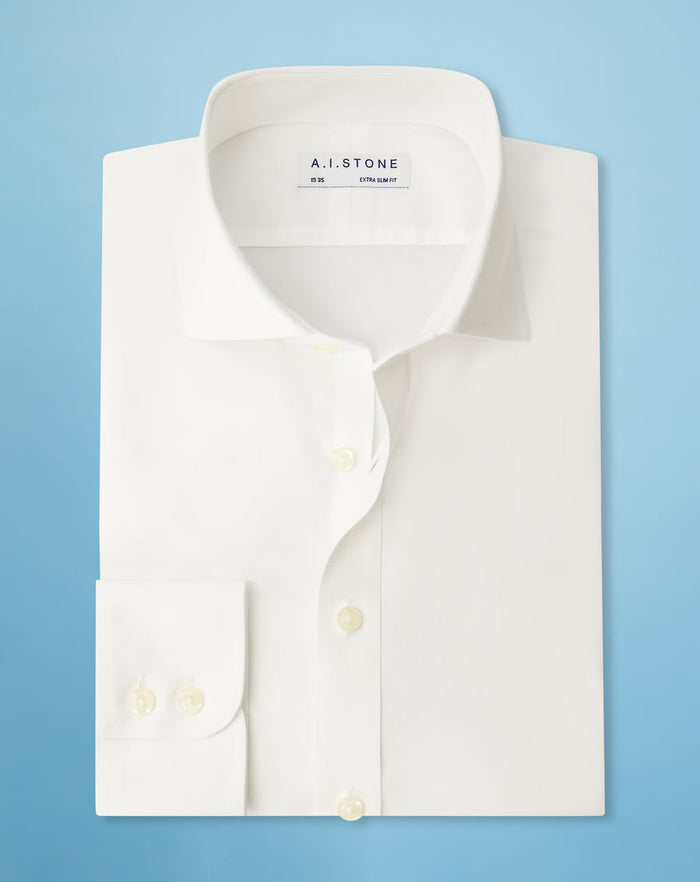 Mens 4-Way Stretch Twill Cutaway Collar Extra Slim Fit