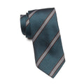 Mens Ledberry Grenadine Tie – Teal Mocha Stripe