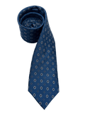 Mercer Blue Quatrefoil Silk Tie