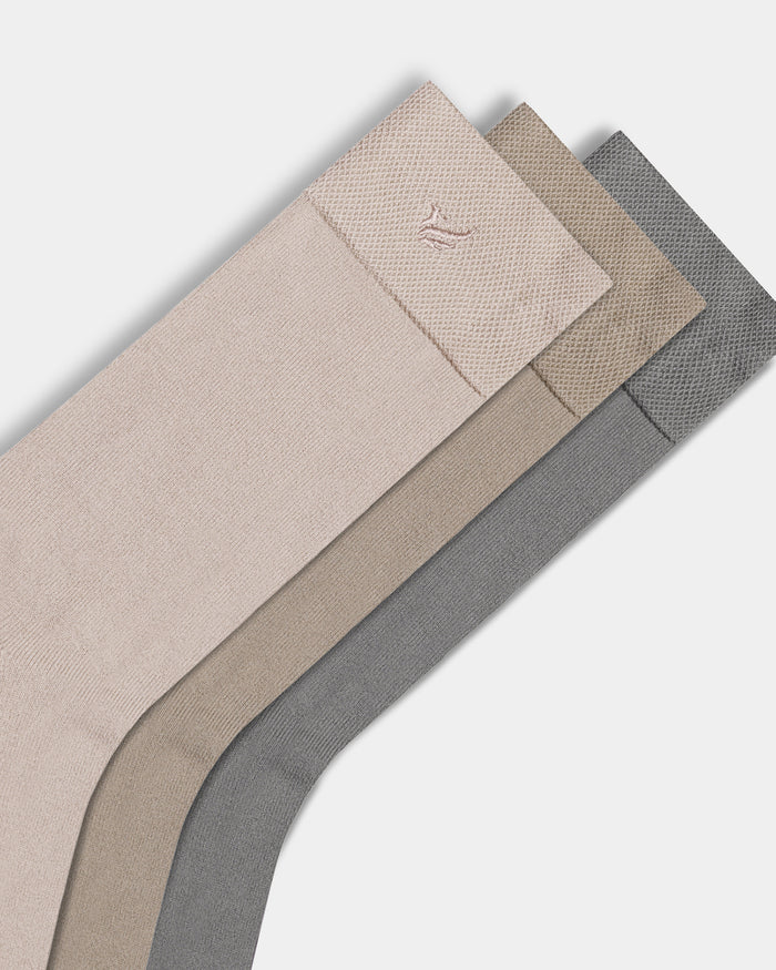 Mercerised Cotton Crew Length Socks Pack of 3 - Blair
