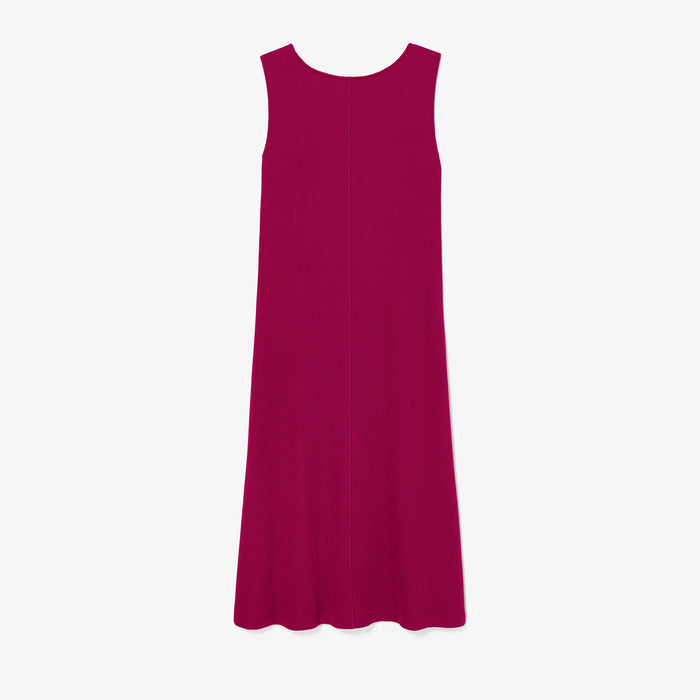 Packshot image of the Milano Dress - Ribbed Pima Modal :: Dark Fuschia