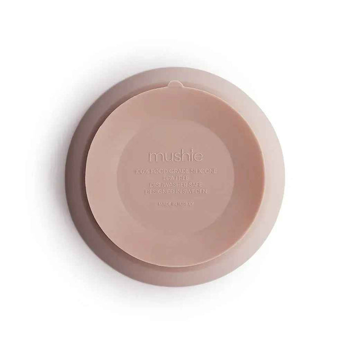 Mushie® Silikonska skledica z vakuumskim dnom Blush Mushie