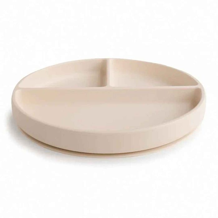 Mushie® Silikonski deljeni krožnik z vakumskim dnom Shifting Sand Mushie