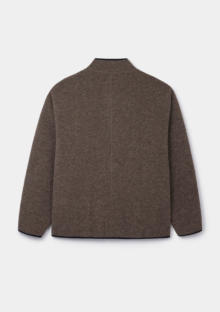 Mushroom Boiled Wool Jacket, Chore Jacket - SIRPLUS