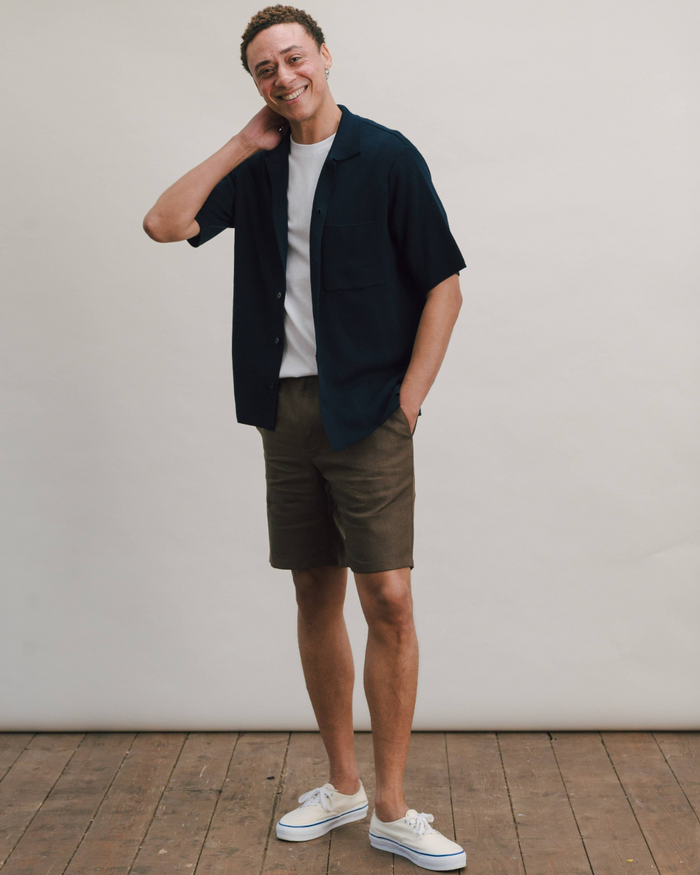 Navy Cotton Knit Polo