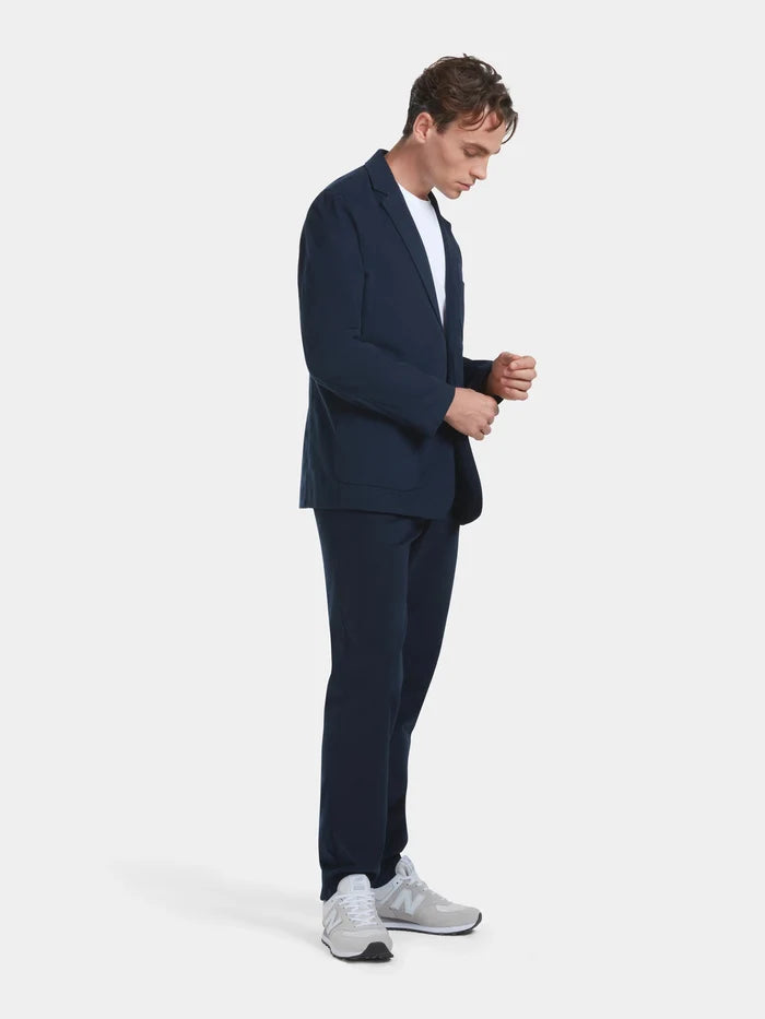 Navy Cotton Twill Blazer, Blazers - SIRPLUS