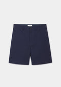 Navy Seersucker Relaxed Shorts, Shorts - SIRPLUS