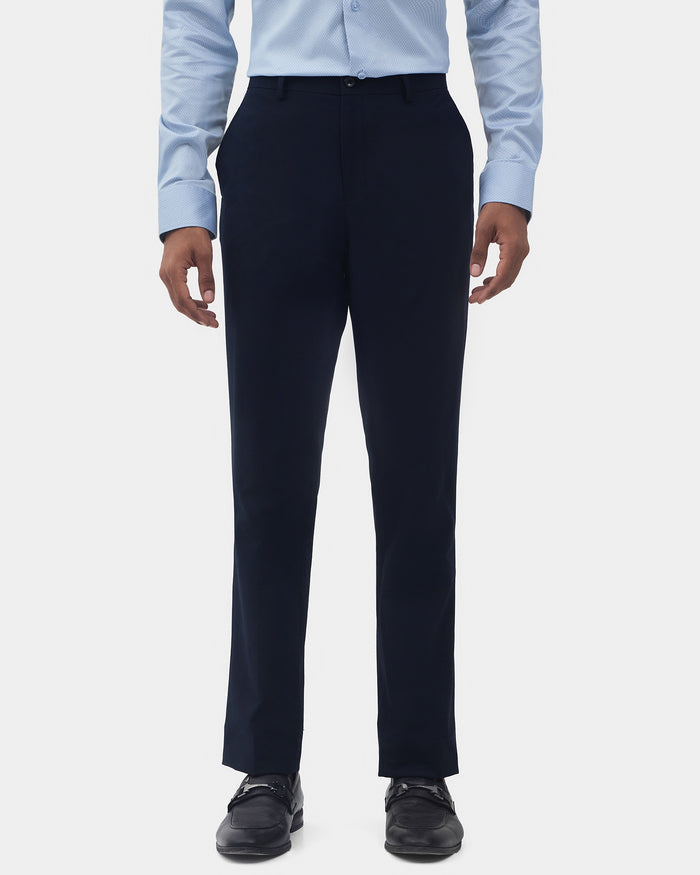 CLEAN FRONT SLIM COMFORT SOLID TROUSER