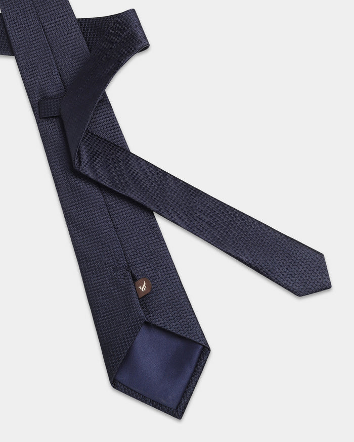 Navy Textured Tie - Borne