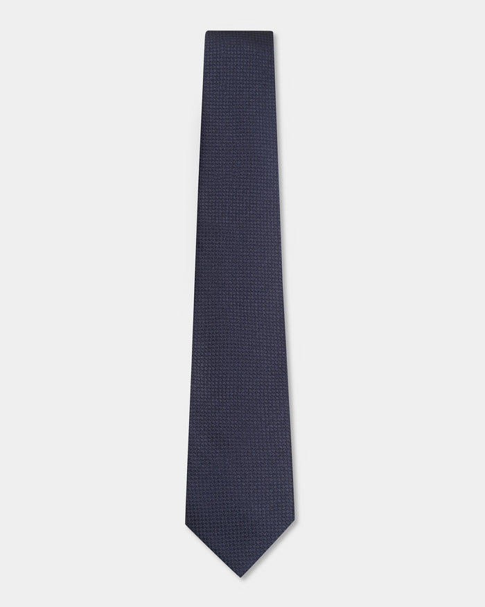 Navy Textured Tie - Borne