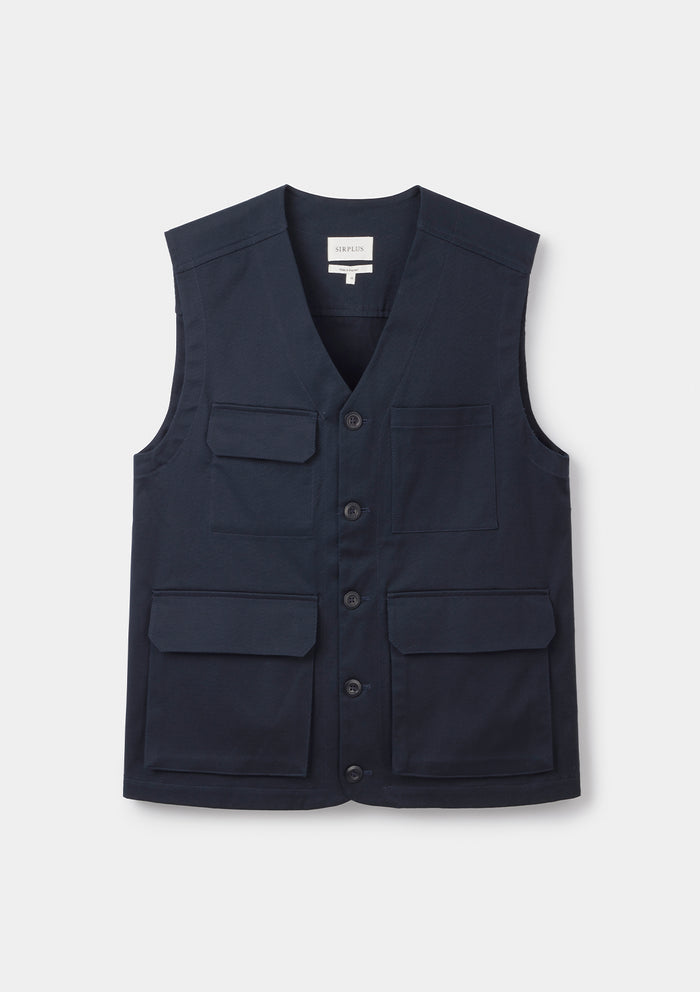 Navy Utility Gilet, Gilet - SIRPLUS
