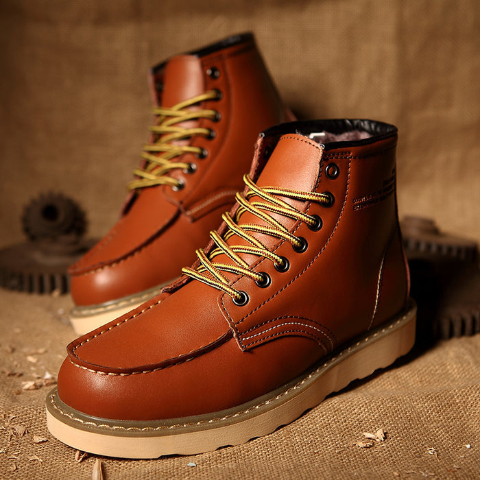 New fashion men's single shoes cotton shoes warm