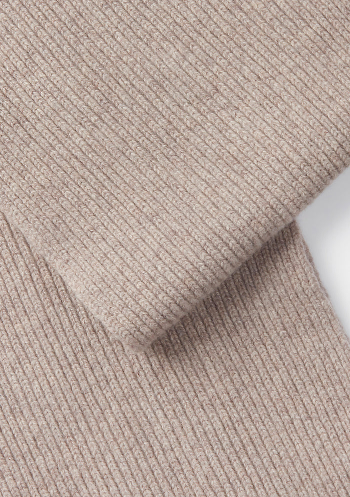 Oat Knit Lambswool Scarf, Scarf - SIRPLUS