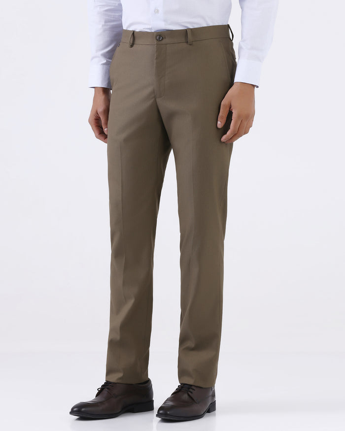 CLEAN FRONT SUPER SLIM FIT DOBBY TROUSER